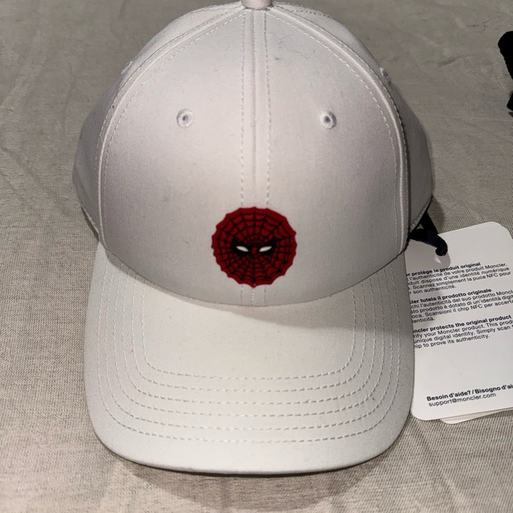 MONCLER Spider-Man White Baseball Hat NWT
